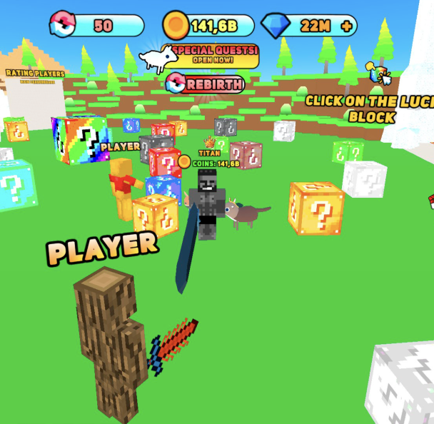 Robby: Lucky Blocks, Simulator